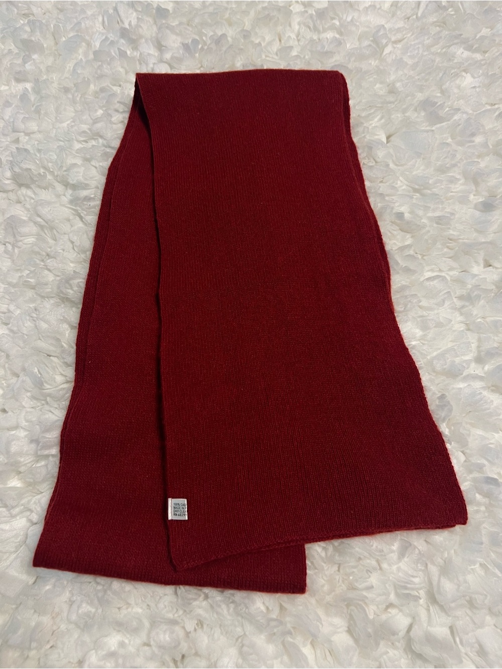 Portolano 100% Cashmere Scarf Red Unisex